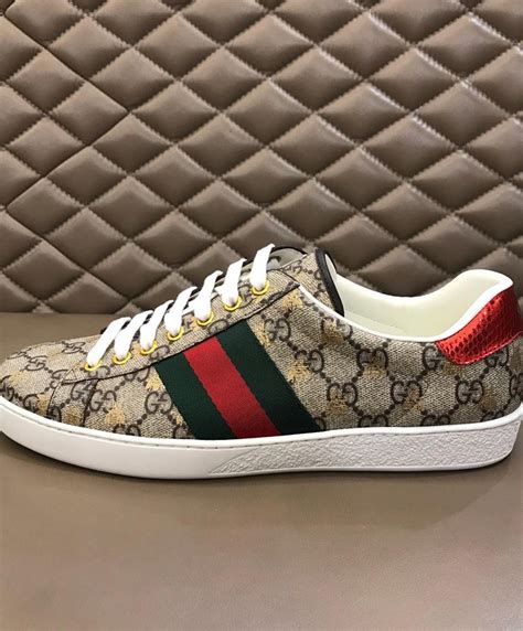 gucci ace gg supreme bees shoes men|Gucci ace studded sneakers.